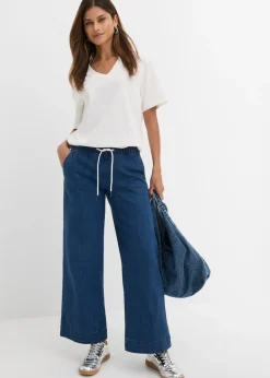 Clearance Vaqueros con pernera ancha, mid waist, elásticos Mujer Vaqueros|Tallas Pequeñas