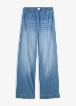 Discount Vaqueros con pernera ancha, talle alto y cinturilla cómoda Mujer Vaqueros|Tallas Pequeñas