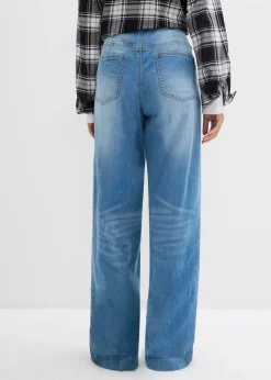 Discount Vaqueros con pernera ancha, talle alto y cinturilla cómoda Mujer Vaqueros|Tallas Pequeñas