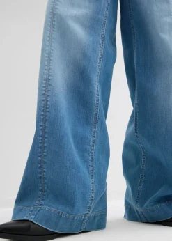Discount Vaqueros con pernera ancha, talle alto y cinturilla cómoda Mujer Vaqueros|Tallas Pequeñas