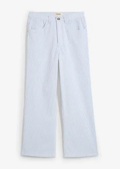 Discount Vaqueros con perneras anchas, talle alto y largo cropped Mujer Vaqueros