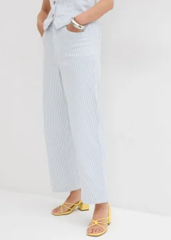 Discount Vaqueros con perneras anchas, talle alto y largo cropped Mujer Vaqueros