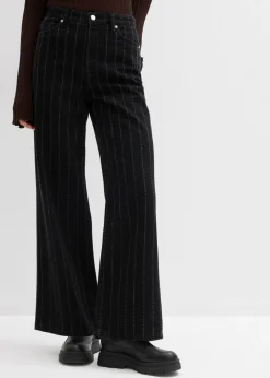 Best Vaqueros con perneras anchas, talle alto y efectos desgastados Mujer Vaqueros