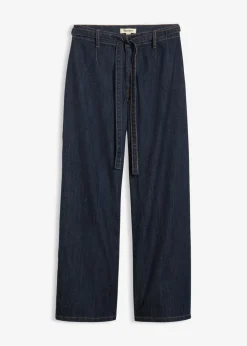 Vaqueros con perneras anchas, talle alto y largo cropped Mujer Tallas Pequeñas|Vaqueros