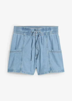 Clearance Vaqueros cortos con talle alto y cinturilla cómoda Mujer Shorts|Vaqueros