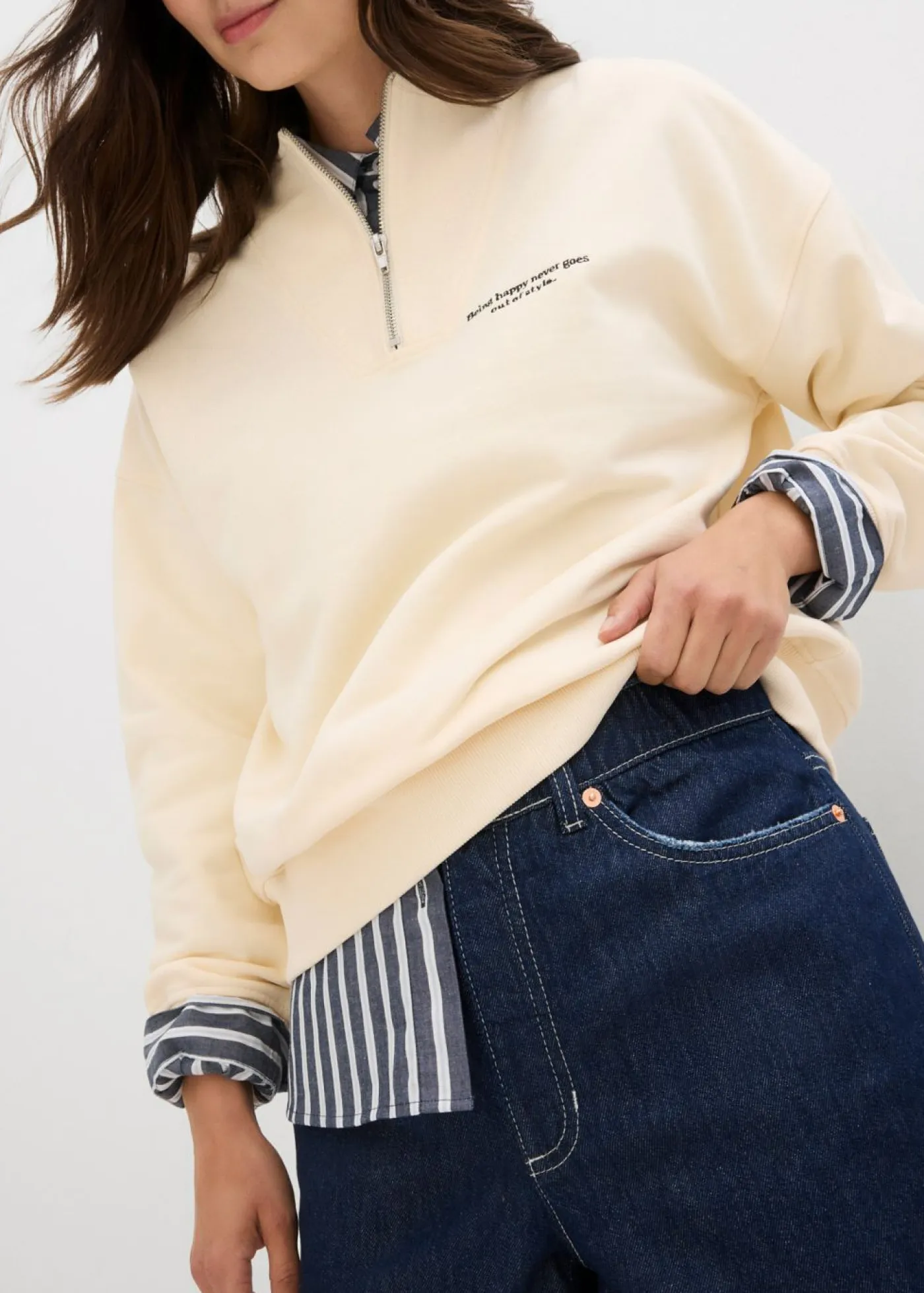 Online Vaqueros cortos poco elásticos con talle alto Mujer Shorts|Vaqueros