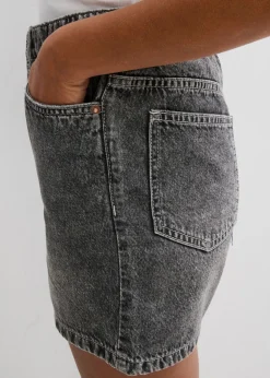 Discount Vaqueros cortos poco elásticos con talle alto Mujer Shorts|Vaqueros
