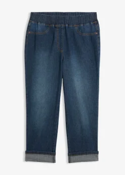 New Vaqueros de algodón con talle medio y corte slim Mujer Vaqueros