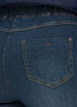 New Vaqueros de algodón con talle medio y corte slim Mujer Vaqueros
