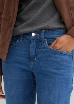Discount Vaqueros de algodón orgánico con corte slim y talle medio Mujer Vaqueros