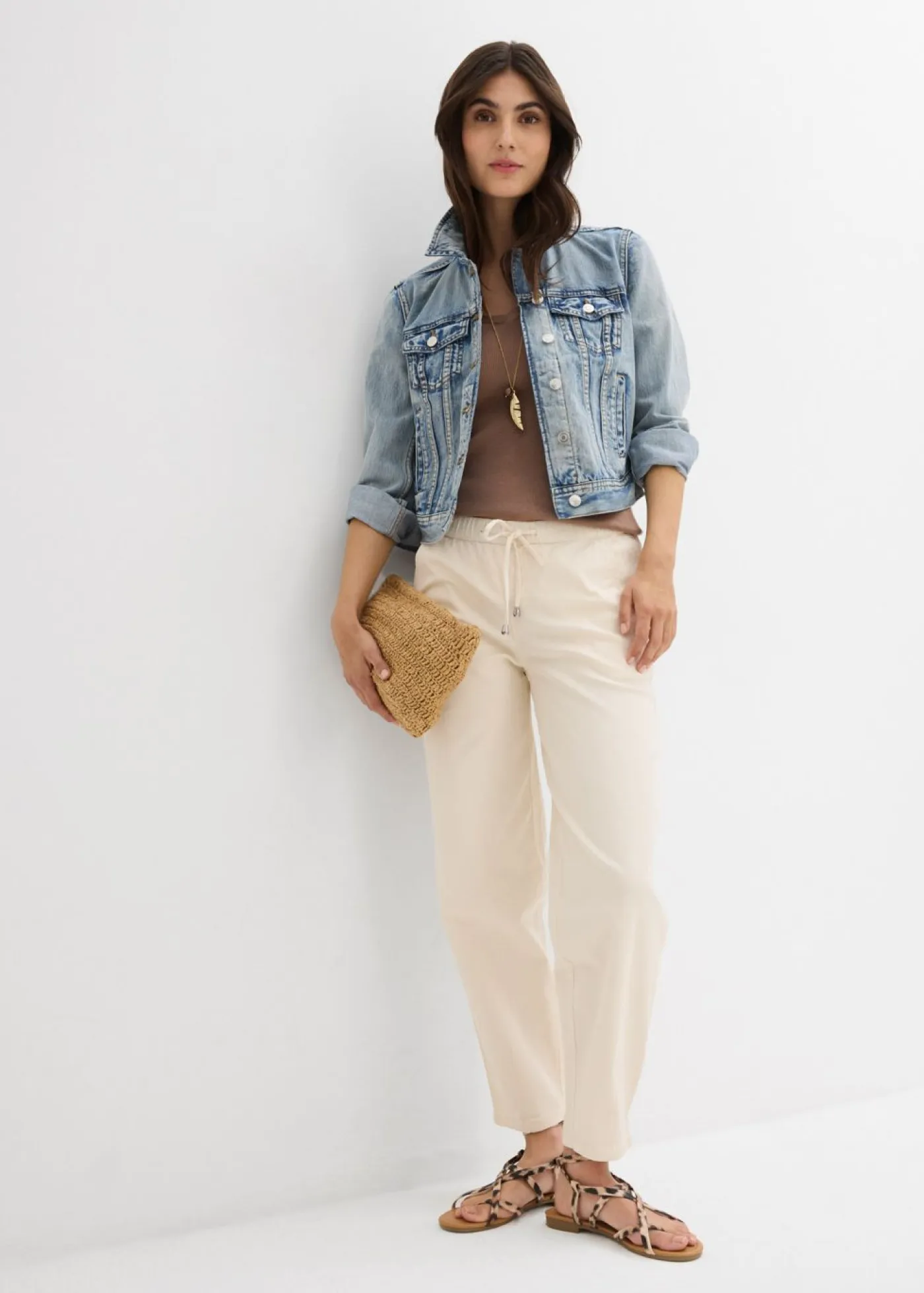 Sale Vaqueros de corte barrel, mid waist, cintura cómoda Mujer Vaqueros