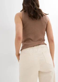 Sale Vaqueros de corte barrel, mid waist, cintura cómoda Mujer Vaqueros
