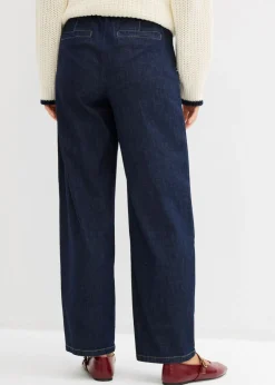 Hot Vaqueros de corte barrel con talle medio y cintura cómoda Mujer Vaqueros