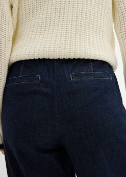 Hot Vaqueros de corte barrel con talle medio y cintura cómoda Mujer Vaqueros