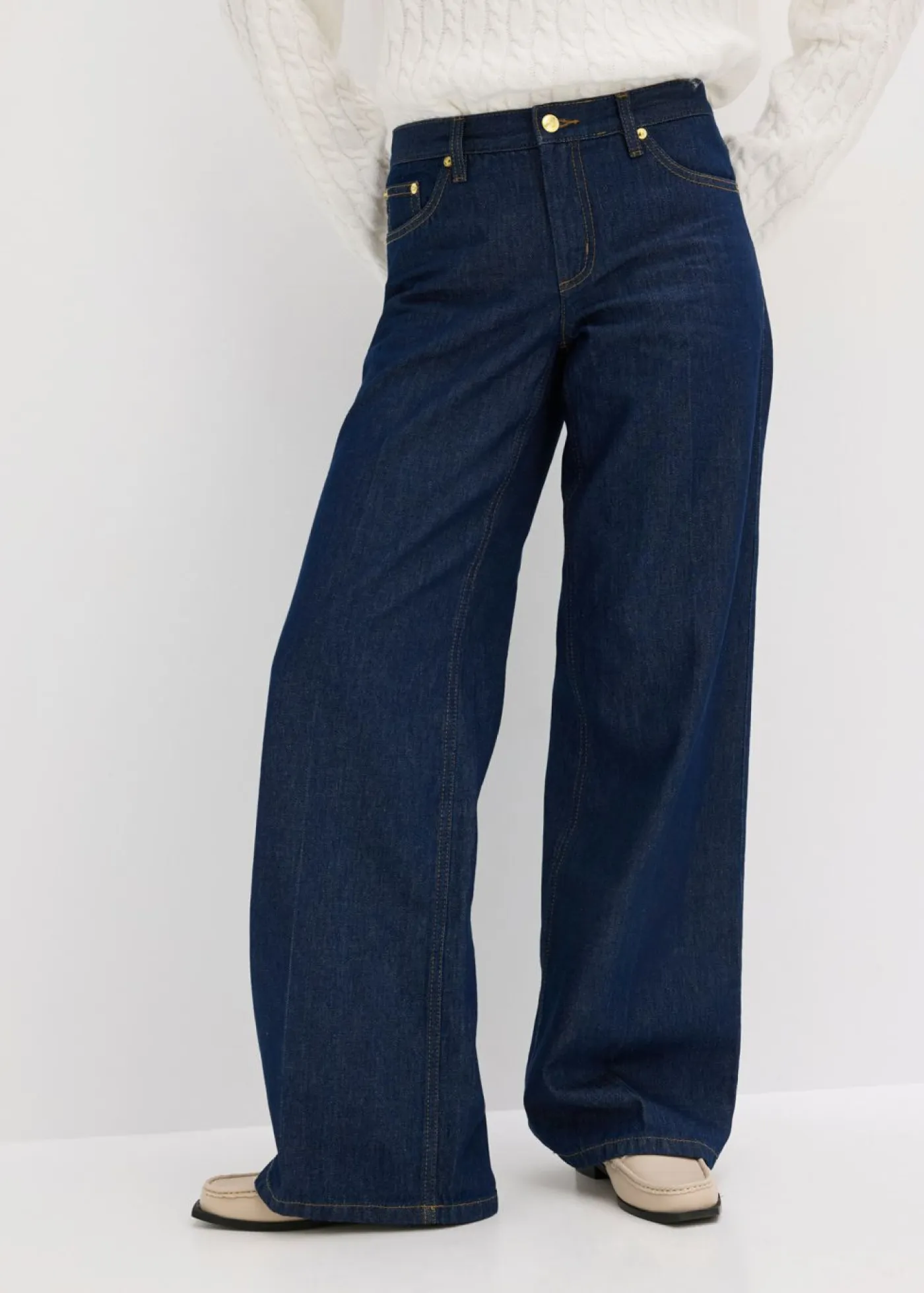 Sale Vaqueros de pernera ancha, mid waist Mujer Vaqueros