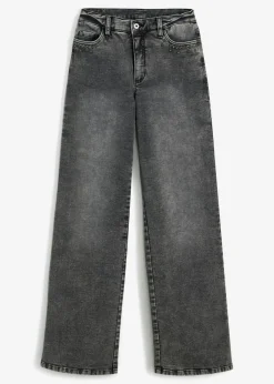 Sale Vaqueros de pernera ancha, high waist, con tachuelas Mujer Vaqueros