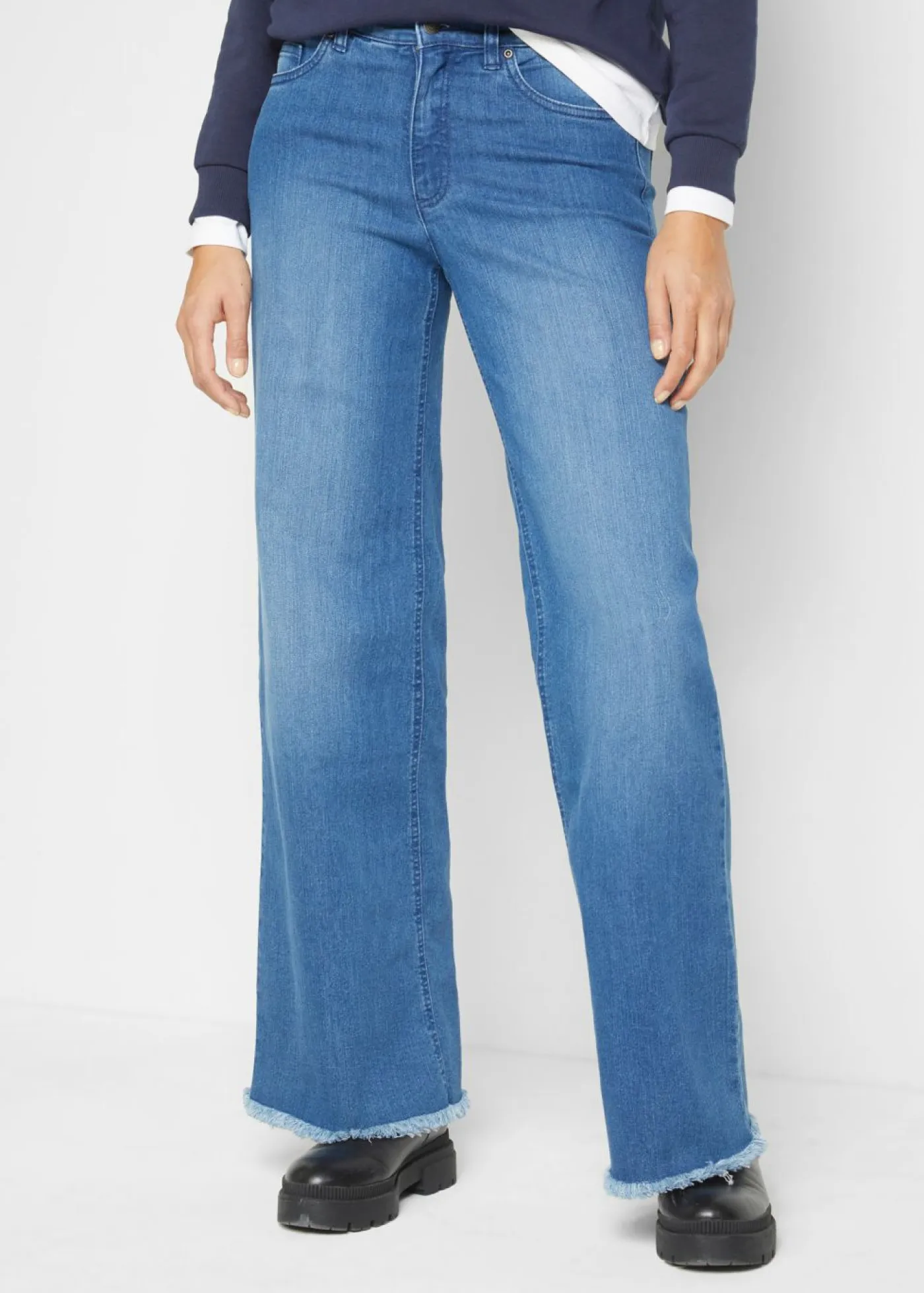 Discount Vaqueros de pernera ancha, high waist Mujer Vaqueros