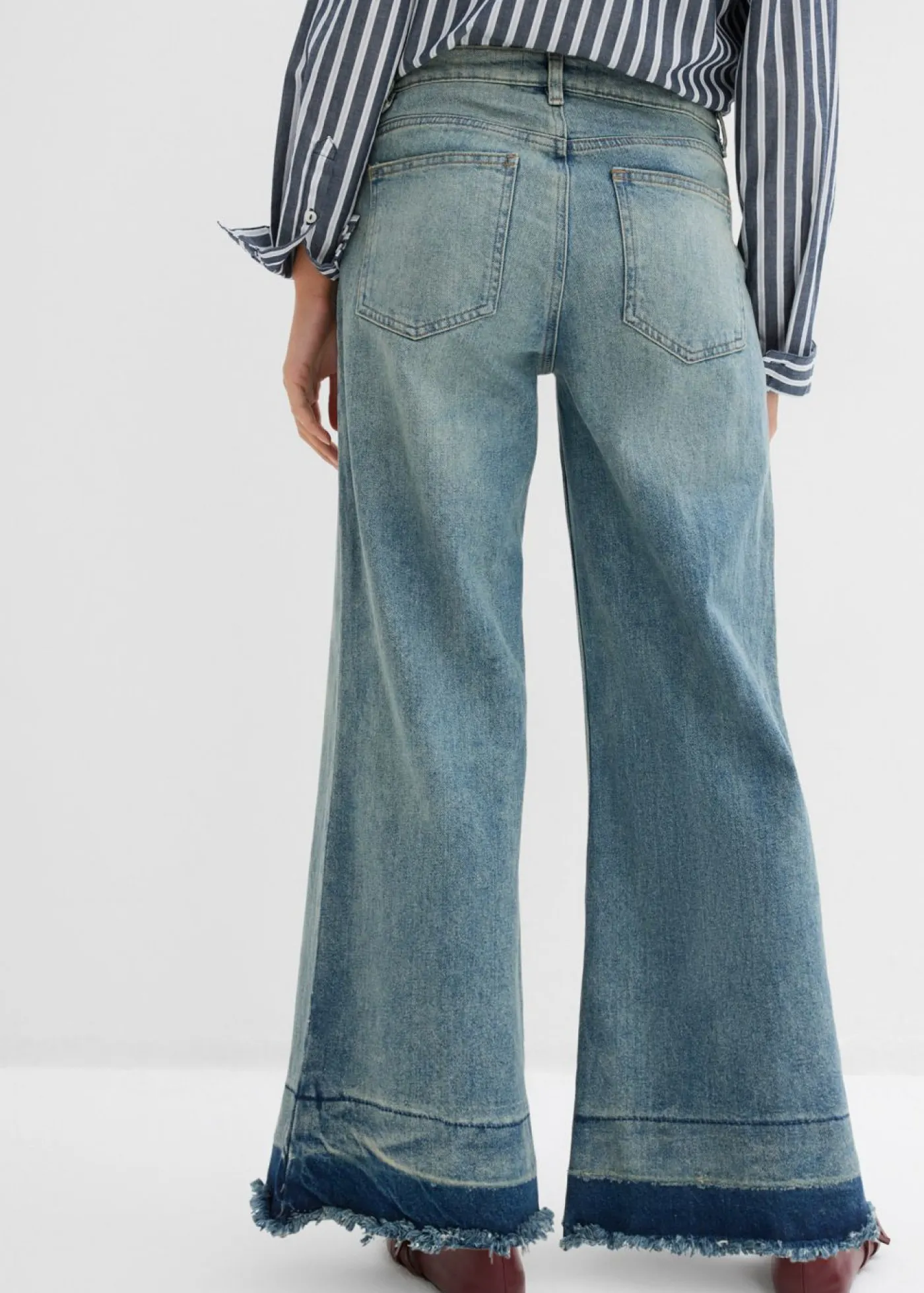Vaqueros de pernera ancha, mid waist Mujer Vaqueros