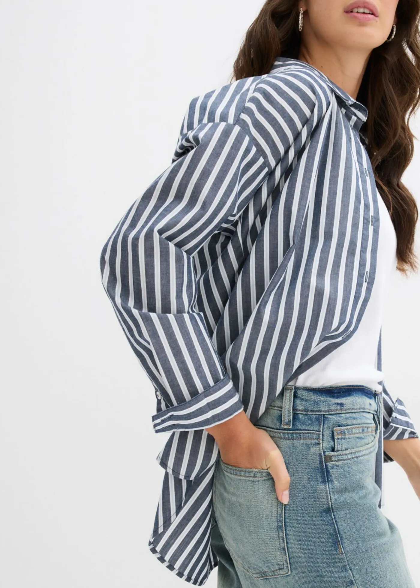 Vaqueros de pernera ancha, mid waist Mujer Vaqueros