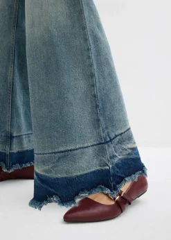 Vaqueros de pernera ancha, mid waist Mujer Vaqueros