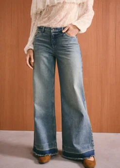 Vaqueros de pernera ancha, mid waist Mujer Vaqueros