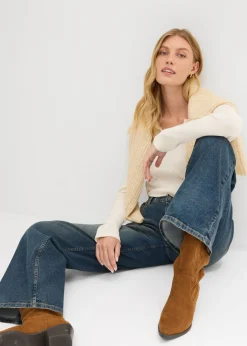Discount Vaqueros de pernera ancha, high waist Mujer Vaqueros|Tallas Pequeñas