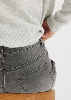 Outlet Vaqueros de pernera ancha, mid waist, elástico Mujer Tallas Pequeñas
