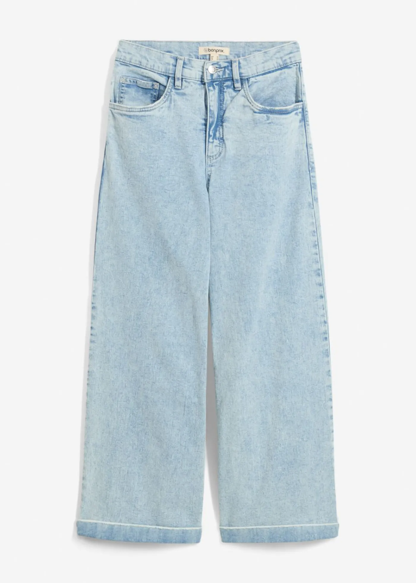 Online Vaqueros de pernera ancha, high waist, cropped Mujer Vaqueros