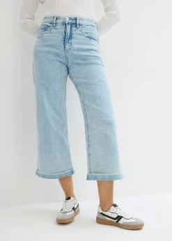 Online Vaqueros de pernera ancha, high waist, cropped Mujer Vaqueros