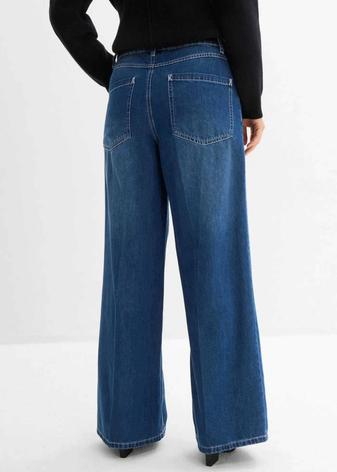 Best Vaqueros de pernera ancha, mid waist Mujer Vaqueros|Tallas Pequeñas