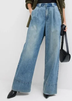 New Vaqueros de pernera ancha, high waist Mujer Vaqueros