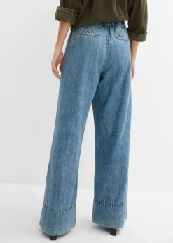 New Vaqueros de pernera ancha, high waist Mujer Vaqueros