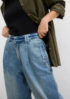 New Vaqueros de pernera ancha, high waist Mujer Vaqueros
