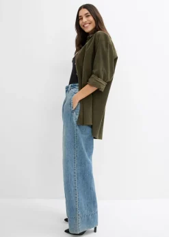 New Vaqueros de pernera ancha, high waist Mujer Vaqueros