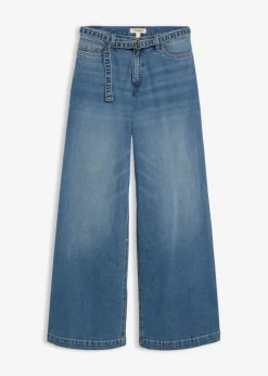 Online Vaqueros de pernera ancha, mid waist, largo completo Mujer Tallas Pequeñas