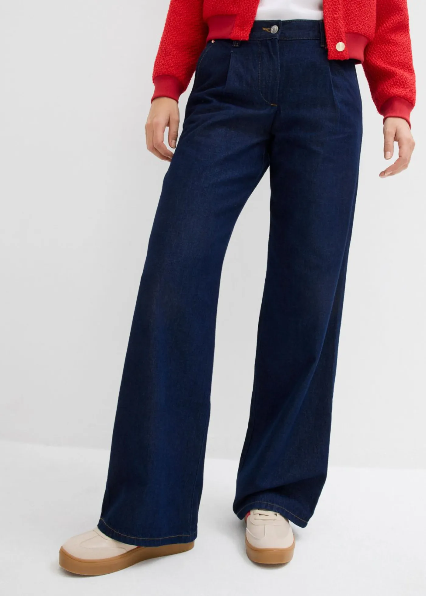 Vaqueros de pernera ancha, mid waist Mujer Vaqueros