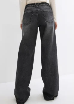 Online Vaqueros de pernera ancha, mid waist, largo completo y low stretch Mujer Vaqueros