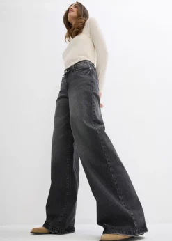 Online Vaqueros de pernera ancha, mid waist, largo completo y low stretch Mujer Vaqueros