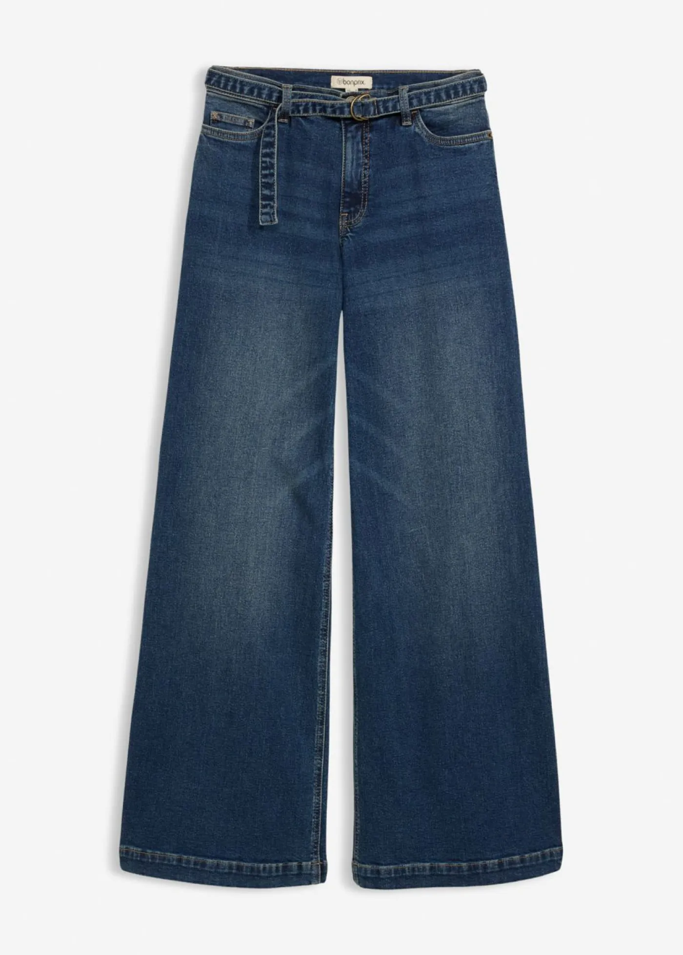 Sale Vaqueros de pernera ancha, mid waist, largo completo Mujer Vaqueros