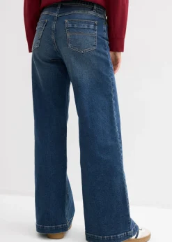 Sale Vaqueros de pernera ancha, mid waist, largo completo Mujer Vaqueros