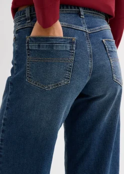 Sale Vaqueros de pernera ancha, mid waist, largo completo Mujer Vaqueros