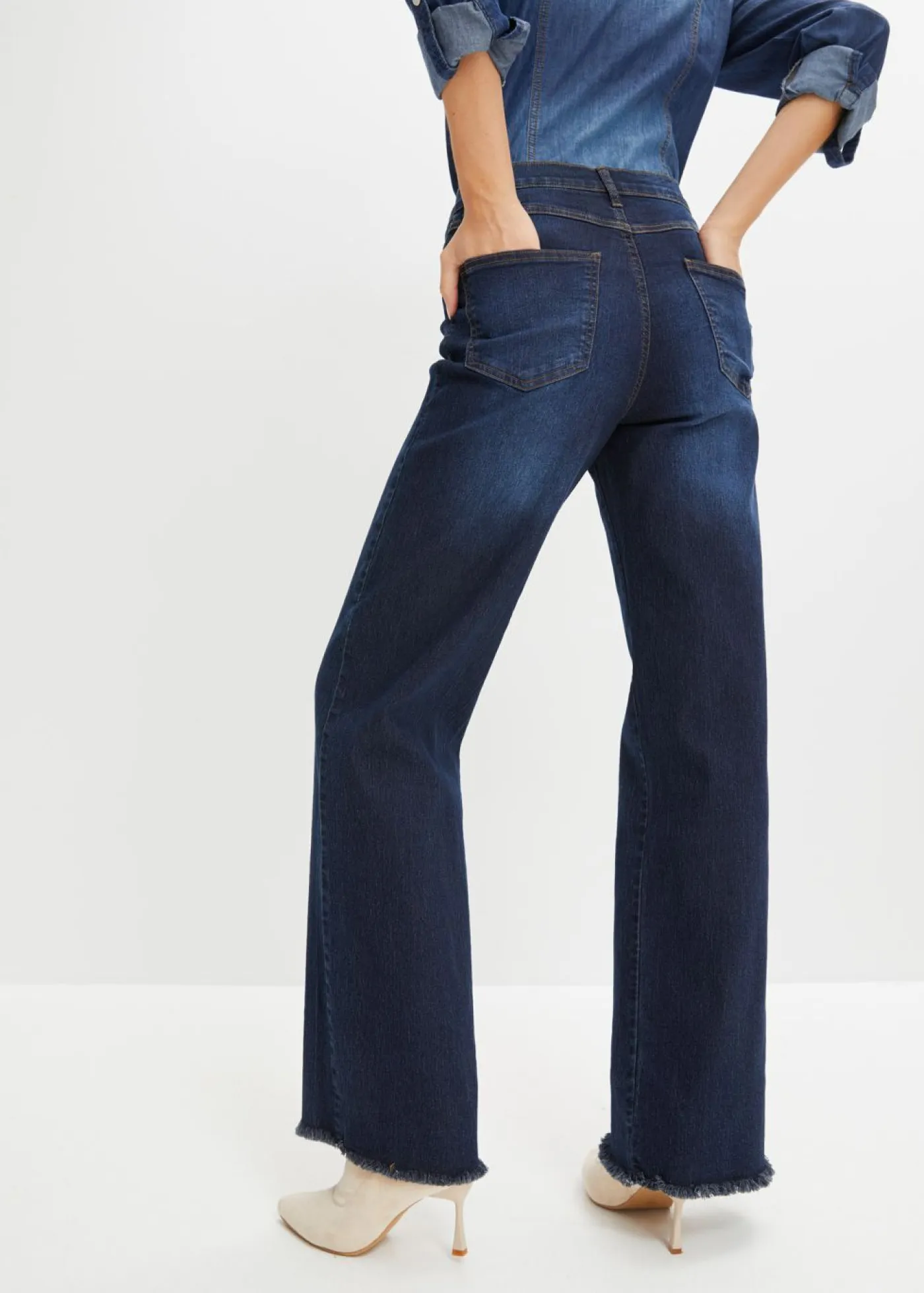 Hot Vaqueros de pernera ancha, high waist Mujer Vaqueros