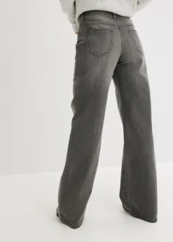 Vaqueros de pernera ancha, mid waist, elástico Mujer Vaqueros