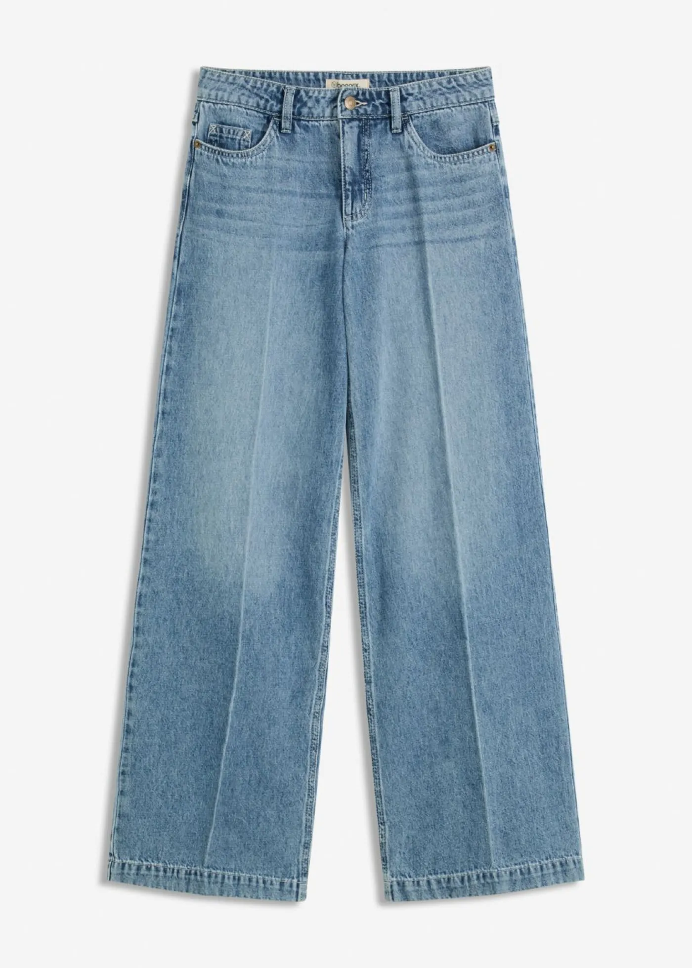 Discount Vaqueros de pernera ancha, mid waist, largo completo y low stretch Mujer Vaqueros|Tallas Pequeñas