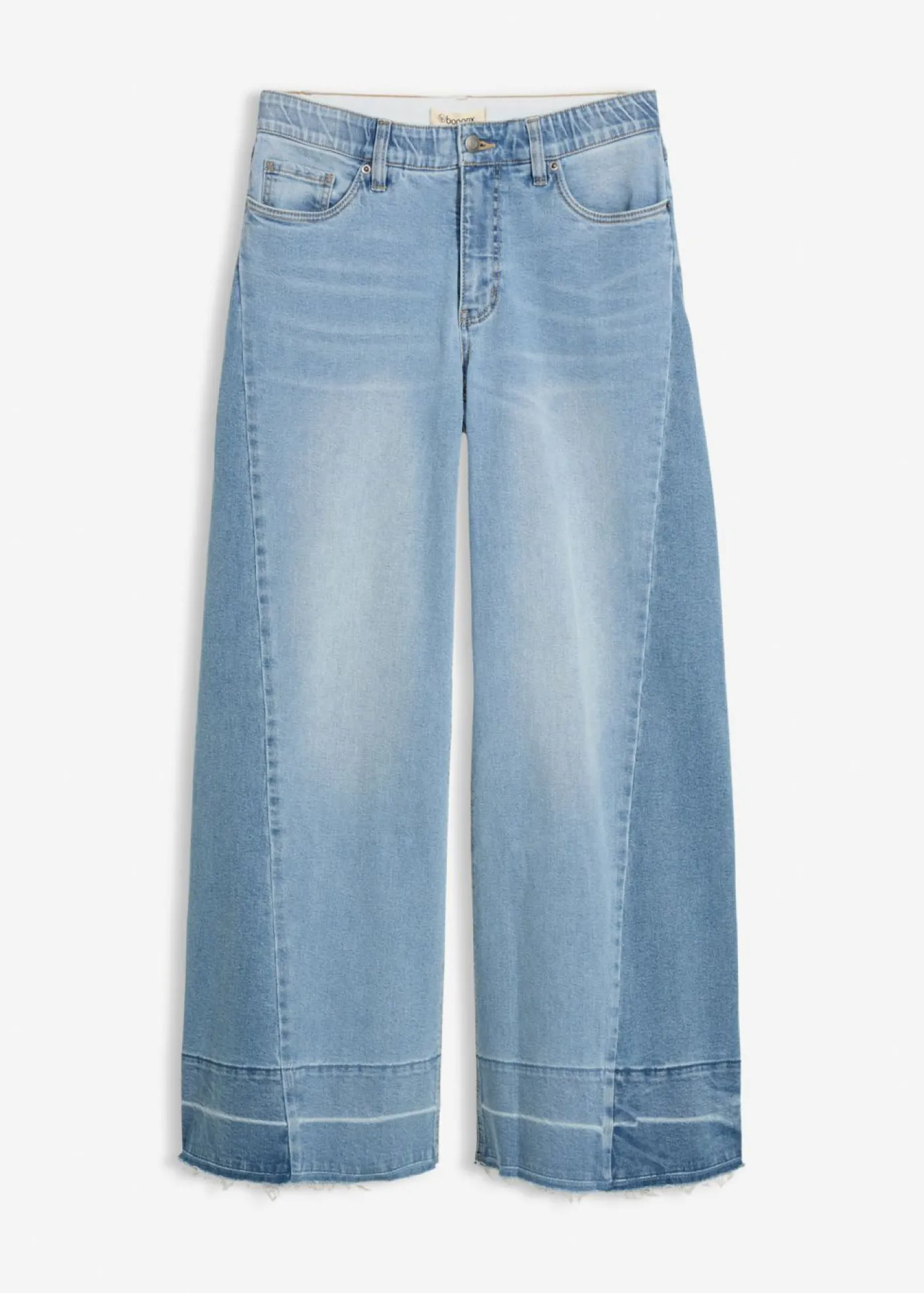 Sale Vaqueros de pernera ancha, mid waist Mujer Tallas Pequeñas|Novedades
