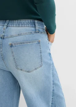 Sale Vaqueros de pernera ancha, mid waist Mujer Tallas Pequeñas|Novedades