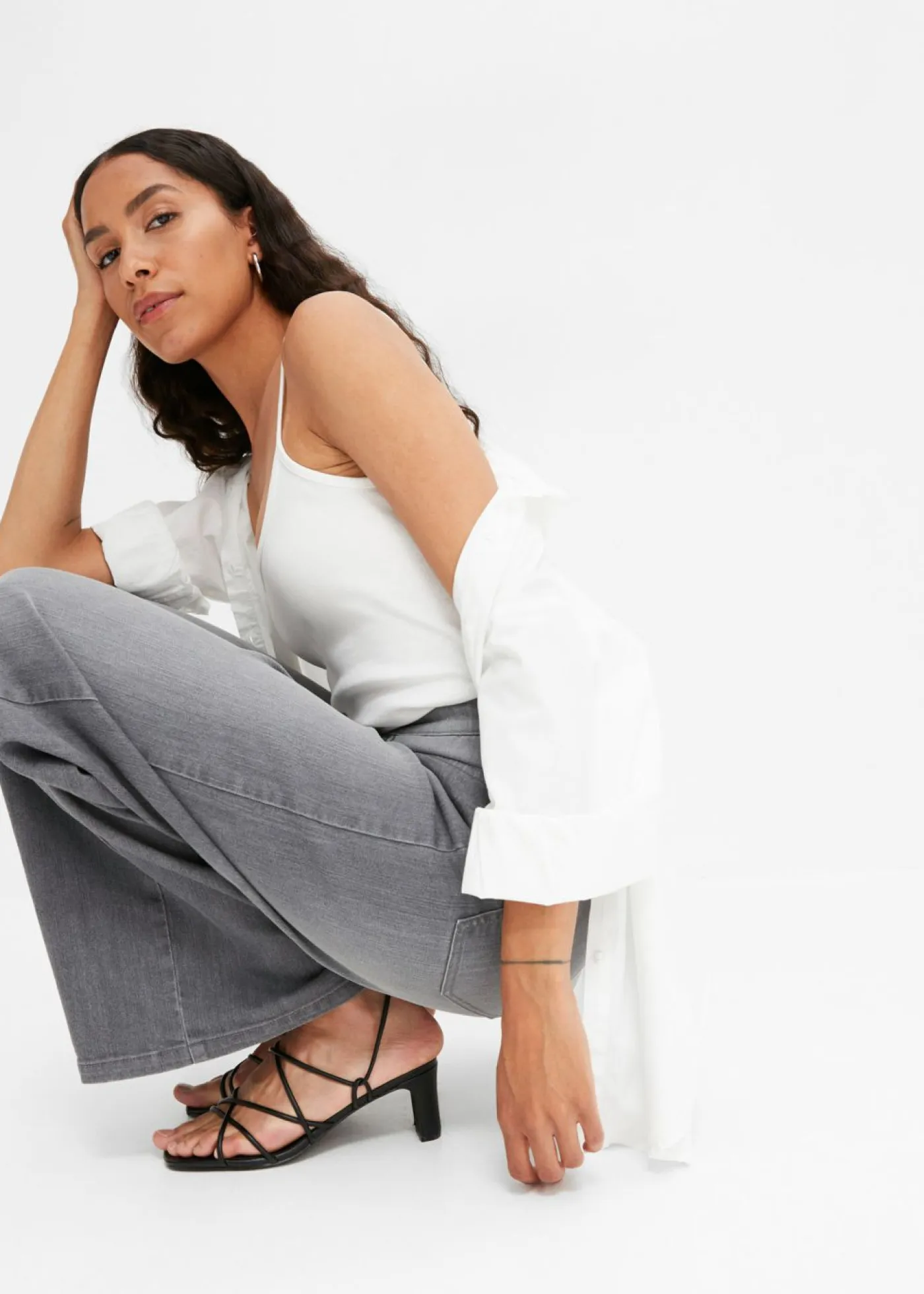 Clearance Vaqueros de pernera ancha, high waist Mujer Vaqueros|Tallas Pequeñas