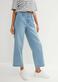 Vaqueros de pernera ancha, high waist, cintura cómoda Mujer Vaqueros