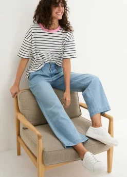 Vaqueros de pernera ancha, high waist, cintura cómoda Mujer Vaqueros