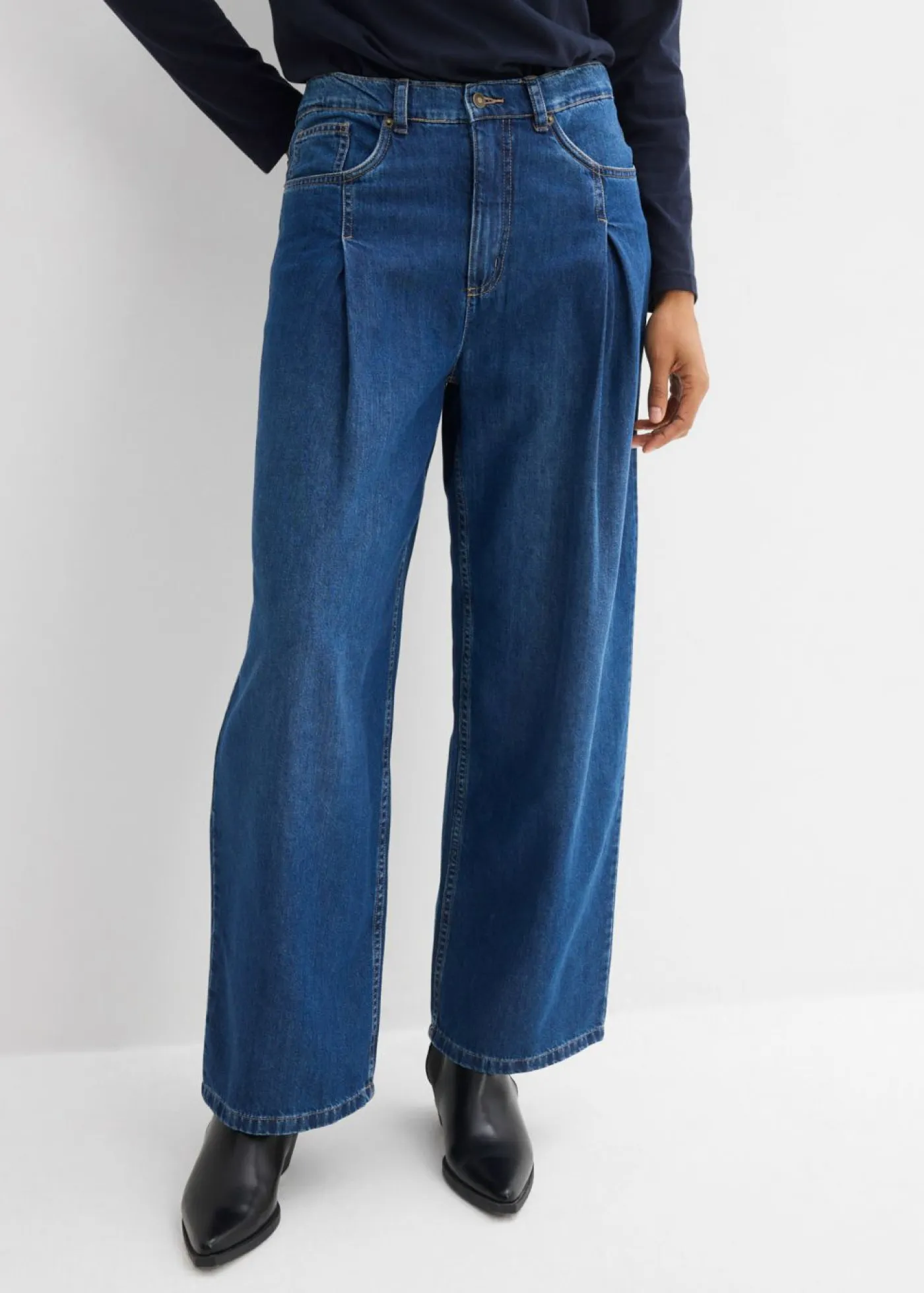 Vaqueros de pernera ancha, high waist Mujer Vaqueros